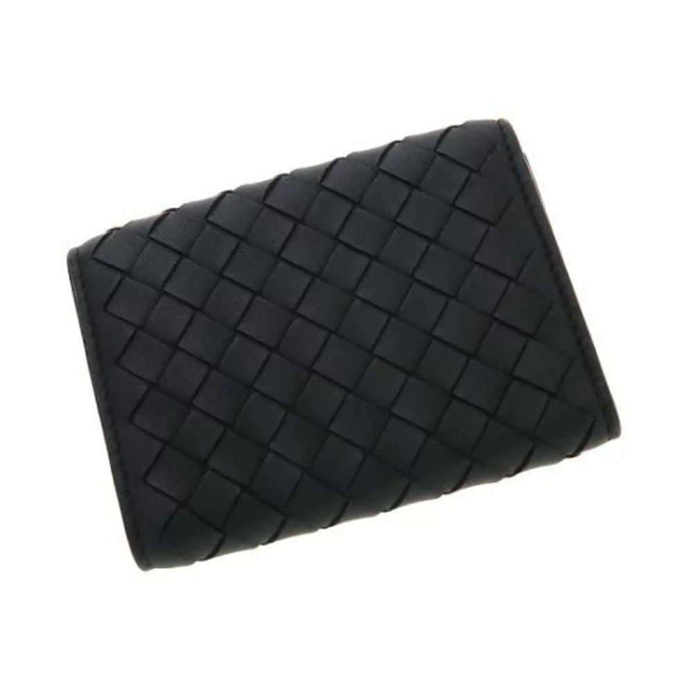 Bottega Veneta Wallet Intrecciato fold Tri Black
